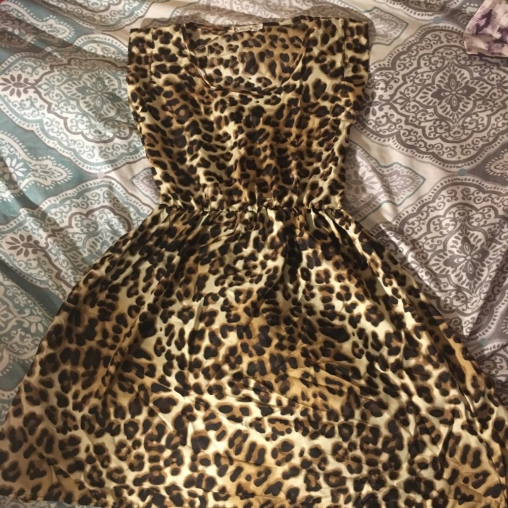Cheetah Printed Mini Dress